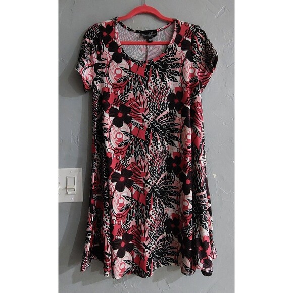 LEXINGTON AVENUE Dress Women's L,Polyester, Spandex, Super Soft, Short Sleeve. - Picture 1 of 9